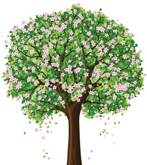 flower tree clipart|flowering tree clip art.